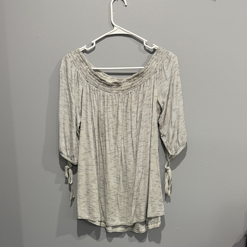 Knox Rose Striped Off-Shoulder Blouse